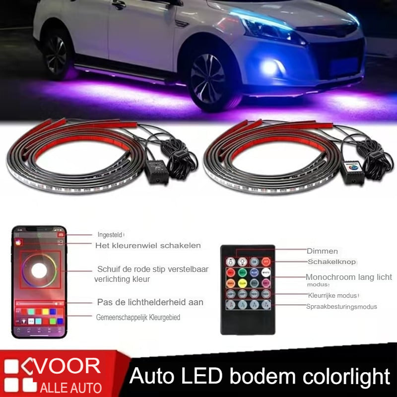 LED-stripverlichting voor onder de auto - kleurrijke, aanpasbare verlichting voor een verbeterde voertuigstijl