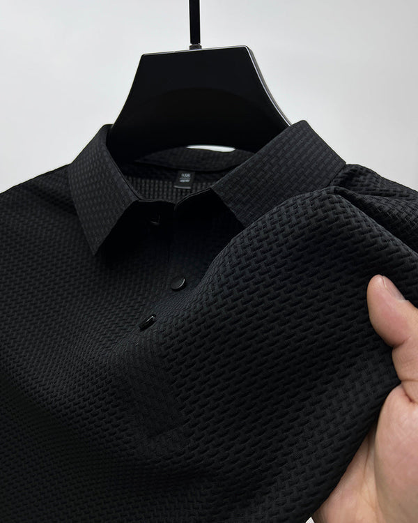 Herenpoloshirt met halve mouwen en effen kleur - zacht en ademend materiaal voor comfort