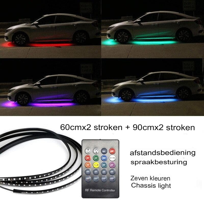 LED-stripverlichting voor onder de auto - kleurrijke, aanpasbare verlichting voor een verbeterde voertuigstijl