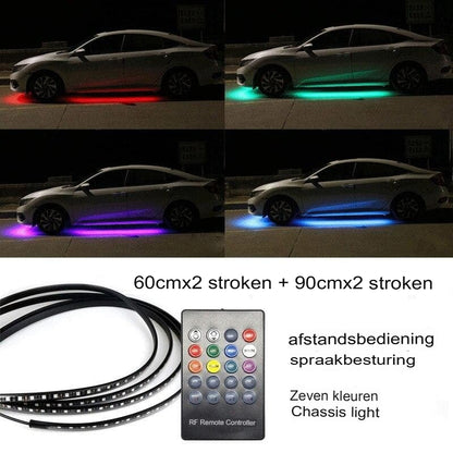 LED-stripverlichting voor onder de auto - kleurrijke, aanpasbare verlichting voor een verbeterde voertuigstijl