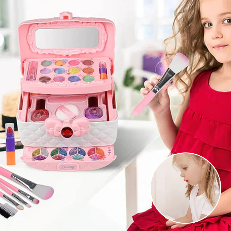 Make-up cosmeticaset voor kinderen - leuke, veilige en kleurrijke make-up voor creatief spelen