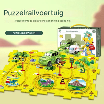 Puzzel elektrische trein voor kinderen - Interactieve treinset voor leuk en fantasierijk spel