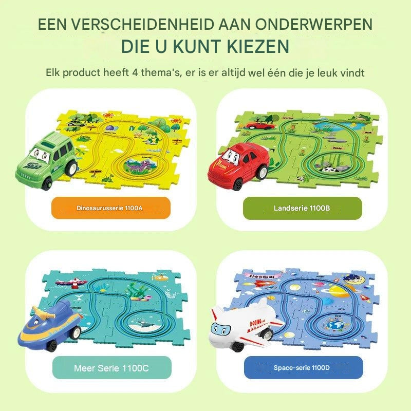 Puzzel elektrische trein voor kinderen - Interactieve treinset voor leuk en fantasierijk spel