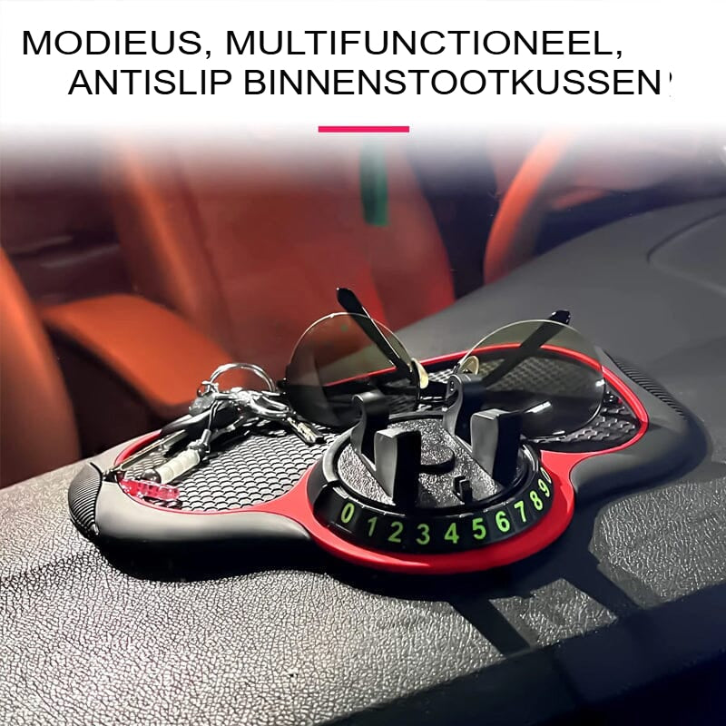 Multifunctionele antislipmat voor in de auto en automatische telefoonhouder - veilige grip en handig opbergen