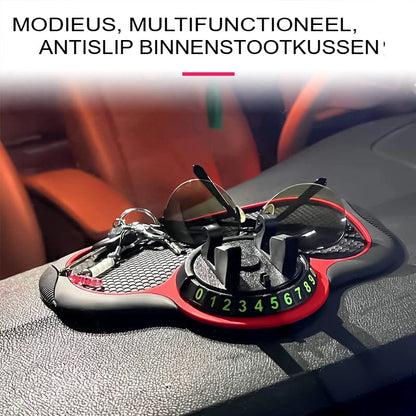 Multifunctionele antislipmat voor in de auto en automatische telefoonhouder - veilige grip en handig opbergen