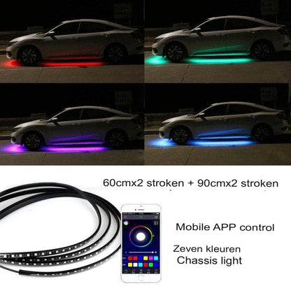 LED-stripverlichting voor onder de auto - kleurrijke, aanpasbare verlichting voor een verbeterde voertuigstijl