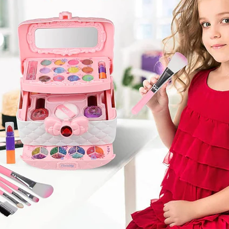 Make-up cosmeticaset voor kinderen - leuke, veilige en kleurrijke make-up voor creatief spelen