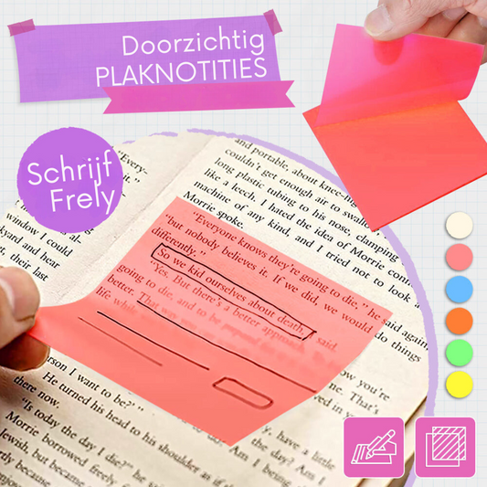 Doorzichtige plakbriefjes