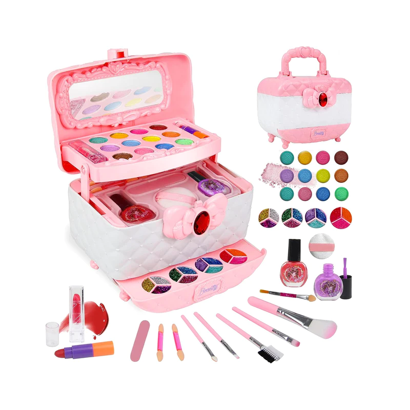 Make-up cosmeticaset voor kinderen - leuke, veilige en kleurrijke make-up voor creatief spelen