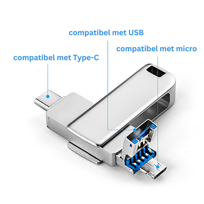 4 in 1 USB voor extra ruimte