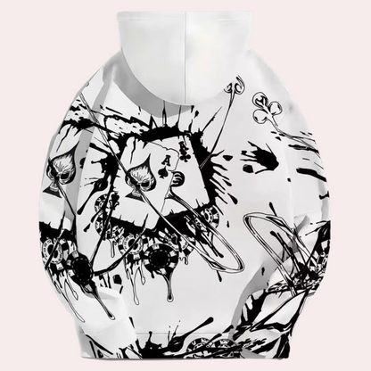 Bedrukte Hoodie voor Mannen - Comfortabel en Stijlvol Grafisch Sweatshirt