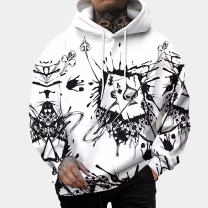 Bedrukte Hoodie voor Mannen - Comfortabel en Stijlvol Grafisch Sweatshirt