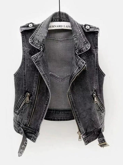 Denim vest voor dames - Trendy gelaagd stuk Veelzijdige kleding