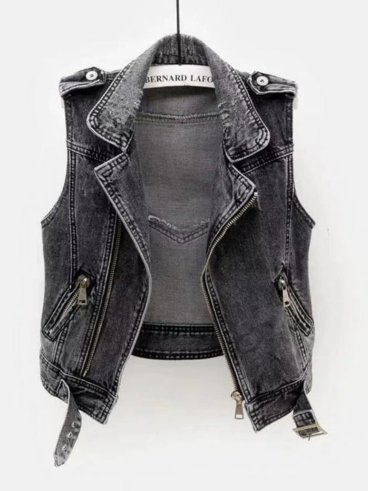 Denim vest voor dames - Trendy gelaagd stuk Veelzijdige kleding