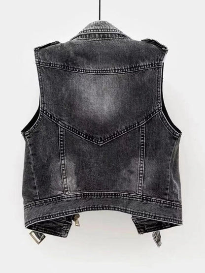 Denim vest voor dames - Trendy gelaagd stuk Veelzijdige kleding