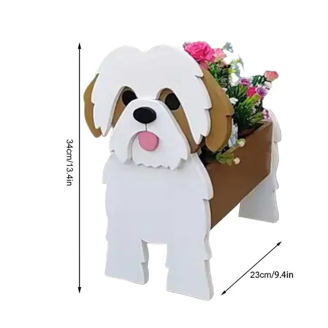 Honden plantenbak dieren bloempot