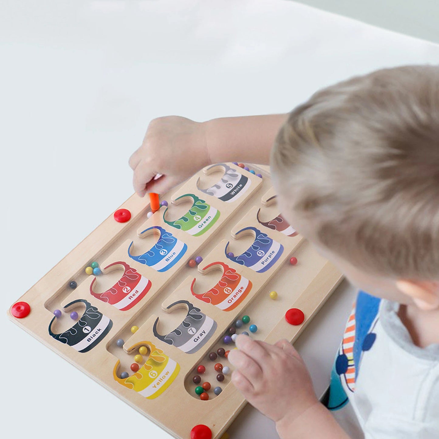 Magnetisch kleurendoolhof - leuk en boeiend educatief speelgoed voor kinderen