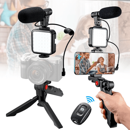 Vlog Kit - 4-in-1 Complete Oplossing voor Professionele Video's en Foto's