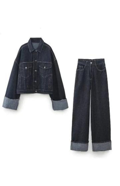 Denim Setje - Een chique en comfortabel denim ensemble