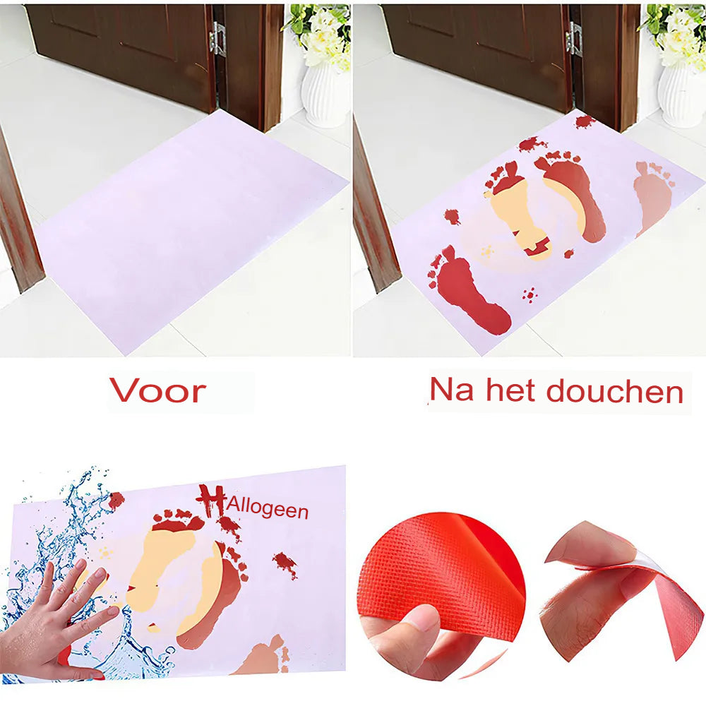 Bloedkleur veranderende douchemat - Uniek en leuk badkamer accessoire