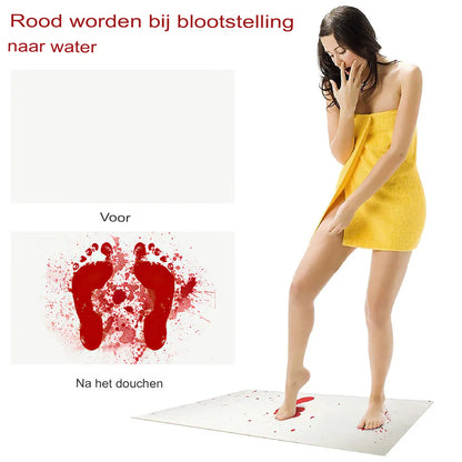 Bloedkleur veranderende douchemat - Uniek en leuk badkamer accessoire