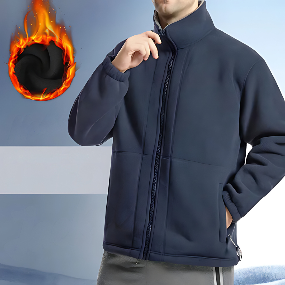 Heren Thermojas – Ultra Warme & Comfortabele Fleece Jas voor Buitenactiviteiten