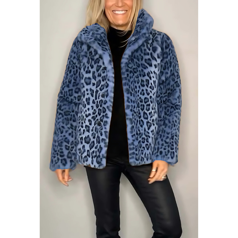 Dames Leopard Print Jas - Speelse Elegantie voor Koude Dagen