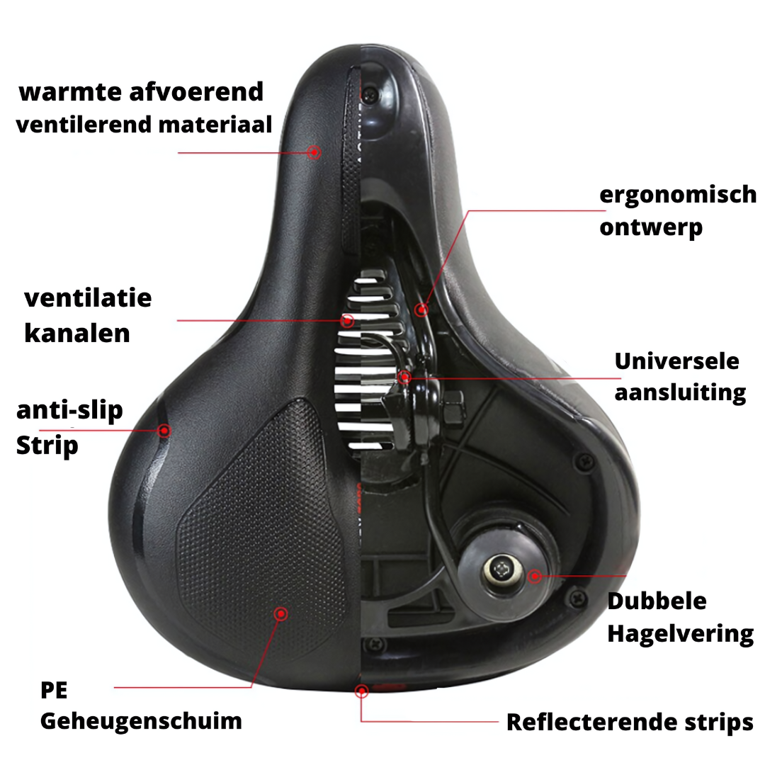 Fietszadel – Ergonomisch Zadel met Schokdemping