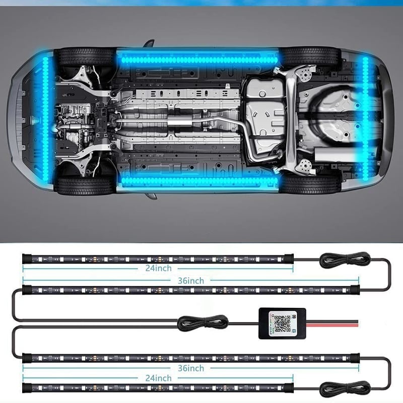 LED-stripverlichting voor onder de auto - kleurrijke, aanpasbare verlichting voor een verbeterde voertuigstijl