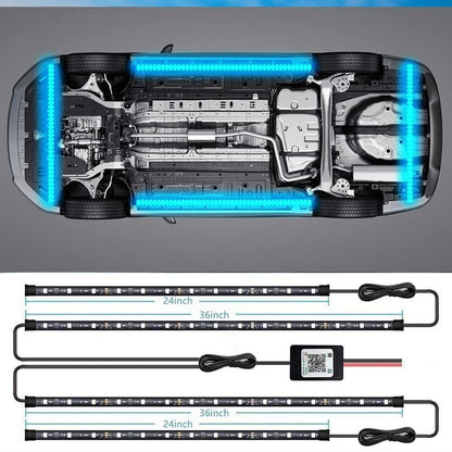 LED-stripverlichting voor onder de auto - kleurrijke, aanpasbare verlichting voor een verbeterde voertuigstijl