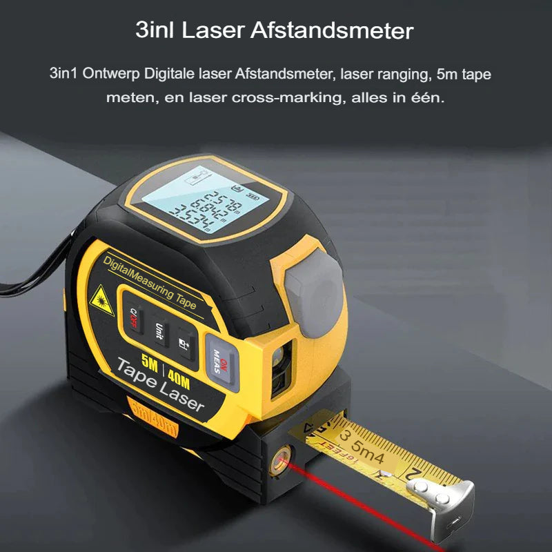 3-in-1 lasermaat Pro - Veelzijdig meetinstrument voor afstanden