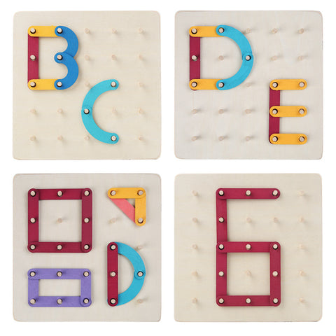 Grafische Geometrische Pegboard Puzzel - Leuke en leerzame activiteit voor creatieve geesten