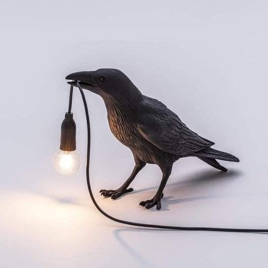 Hars Crow Tafel LED Lamp - Unieke en Artistieke Verlichting voor Home Decor