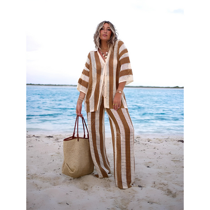 Boho Zomerset - Lichtgewicht Shirt en Broek Tweedelig Outfit voor Vrouwen