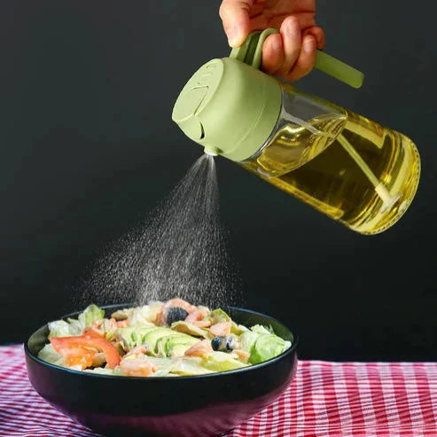 Glazen Olie Spray- en Dispenser - Precieze Oliedispenser voor Gezond Koken