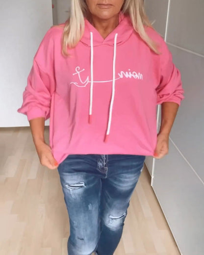 Dames Gedrukte Hoodie Jas - Stijlvolle en Comfortabele Bovenkleding voor Vrijblijvend Uitjes