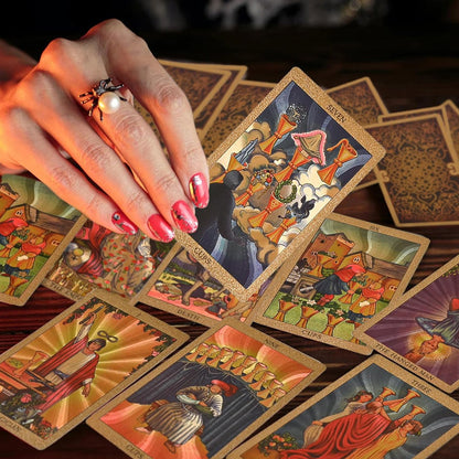 Tarot Gouden Deck Kaarten – Elegante en Mystieke Set voor Waarzeggerij en Intuïtie