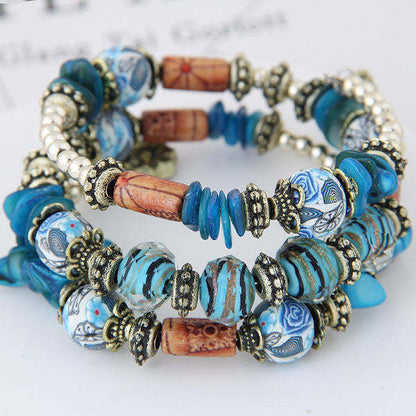 Boheemse Schelp Klei Armband - Stijlvol en Artistiek Accessoire