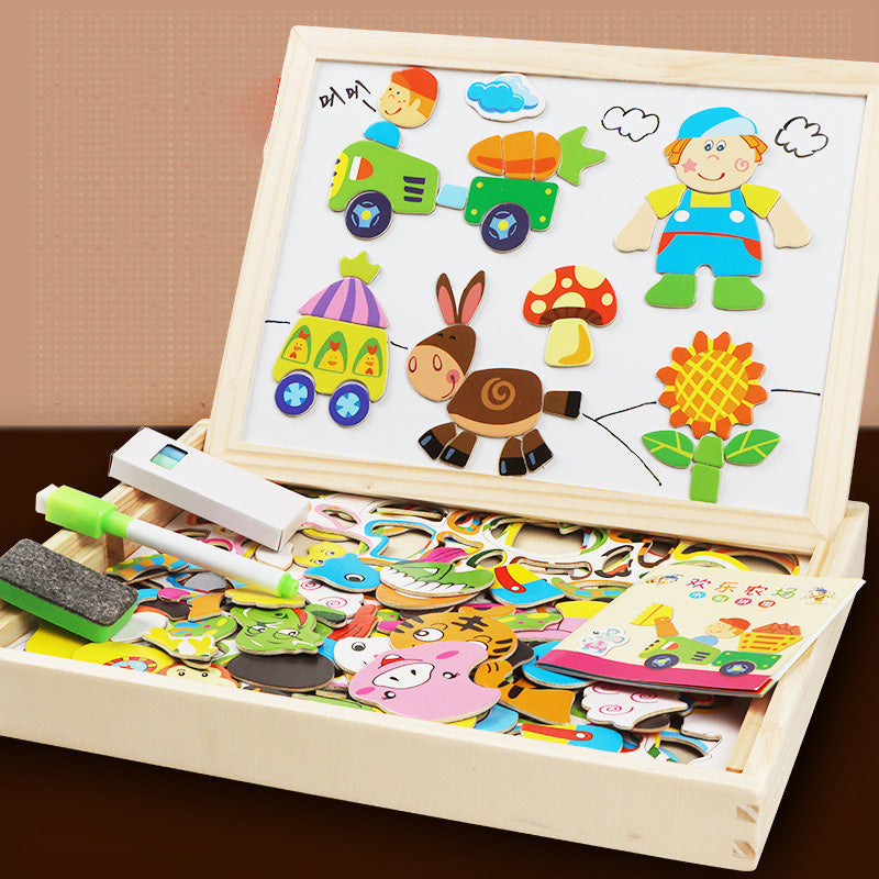 Multifunctioneel houten puzzelbord - Educatief en interactief spelen voor kinderen