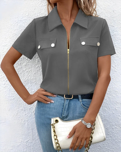 Stijlvol dames polo Zip shirt - Klassiek comfort met een moderne twist