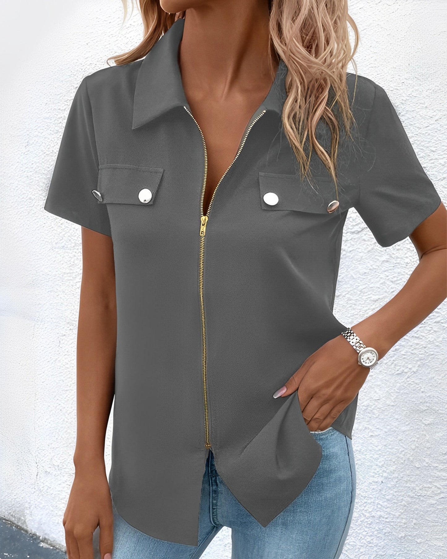 Stijlvol dames polo Zip shirt - Klassiek comfort met een moderne twist