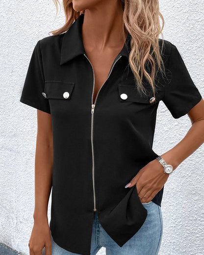 Stijlvol dames polo Zip shirt - Klassiek comfort met een moderne twist