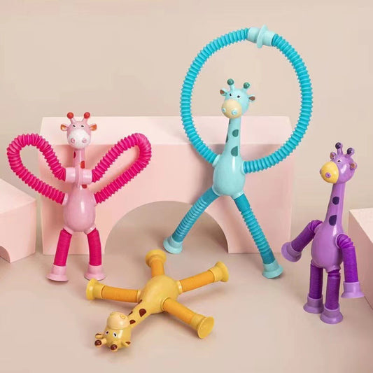 Giraffe Pop Buizen Lente Fidget - Leuk sensorisch speelgoed voor kinderen