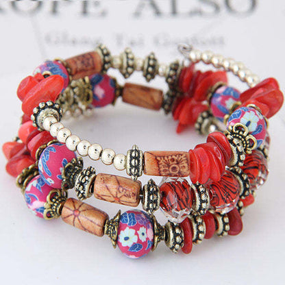 Boheemse Schelp Klei Armband - Stijlvol en Artistiek Accessoire