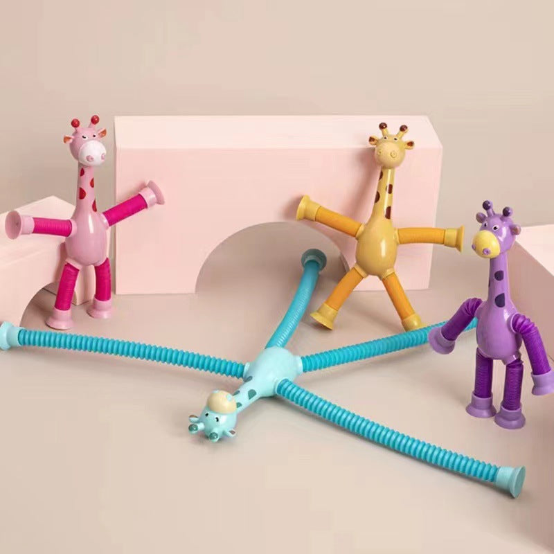 Giraffe Pop Buizen Lente Fidget - Leuk sensorisch speelgoed voor kinderen