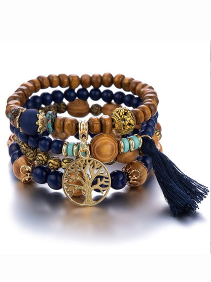 Boheemse Meerlagige Houten Armband - Uniek & Stijlvol accessoire