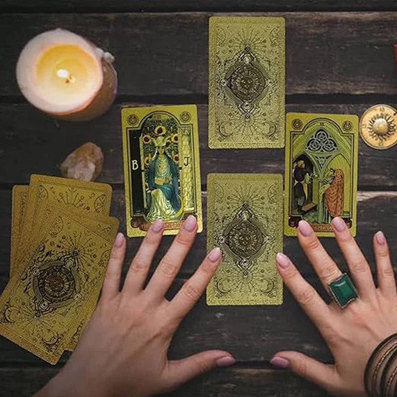 Tarot Gouden Deck Kaarten – Elegante en Mystieke Set voor Waarzeggerij en Intuïtie