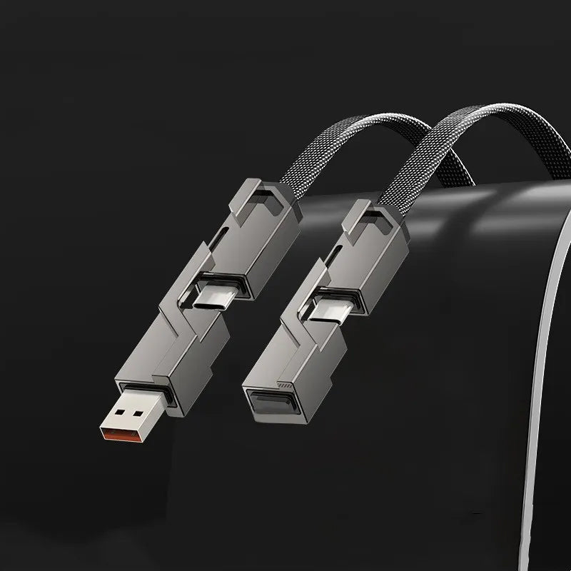 4-in-1 USB-kabel - veelzijdige oplaadoplossing voor meerdere apparaten