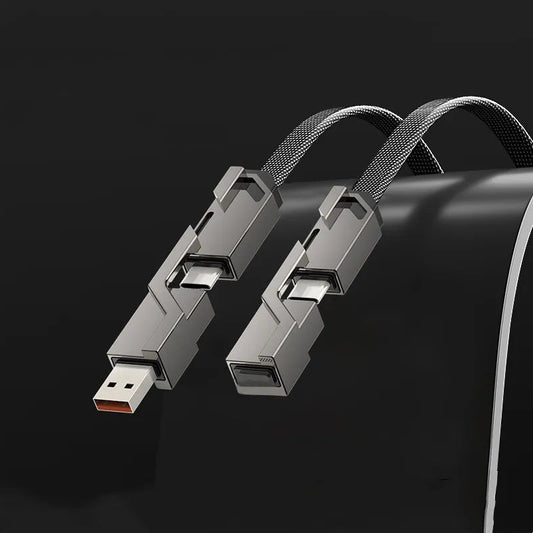 4-in-1 USB-kabel - veelzijdige oplaadoplossing voor meerdere apparaten