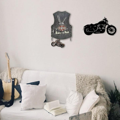 Motorfiets Denim Wandklok